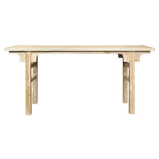 SHULI CHINESE ANTIQUE REPRODUCTION HALL TABLE/CONSOLE RECLAIMED ELM 180 CM - MyChocolateWood