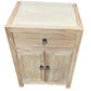 SHULI RECLAIMED ELM CHINESE ANTIQUE REPRODUCTION BEDSIDE TABLE 1 DRAWER 2 DOORS - MyChocolateWood