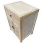 SHULI RECLAIMED ELM CHINESE ANTIQUE REPRODUCTION BEDSIDE TABLE 1 DRAWER 2 DOORS - MyChocolateWood