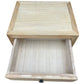 SHULI RECLAIMED ELM CHINESE ANTIQUE REPRODUCTION BEDSIDE TABLE 1 DRAWER 2 DOORS - MyChocolateWood