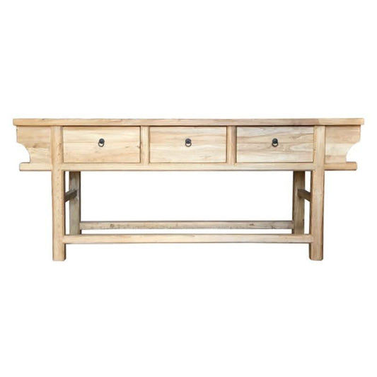 SHULI RECLAIMED ELM CHINESE ANTIQUE REPRODUCTION DONGBEI CONSOLE/HALL TABLE - MyChocolateWood