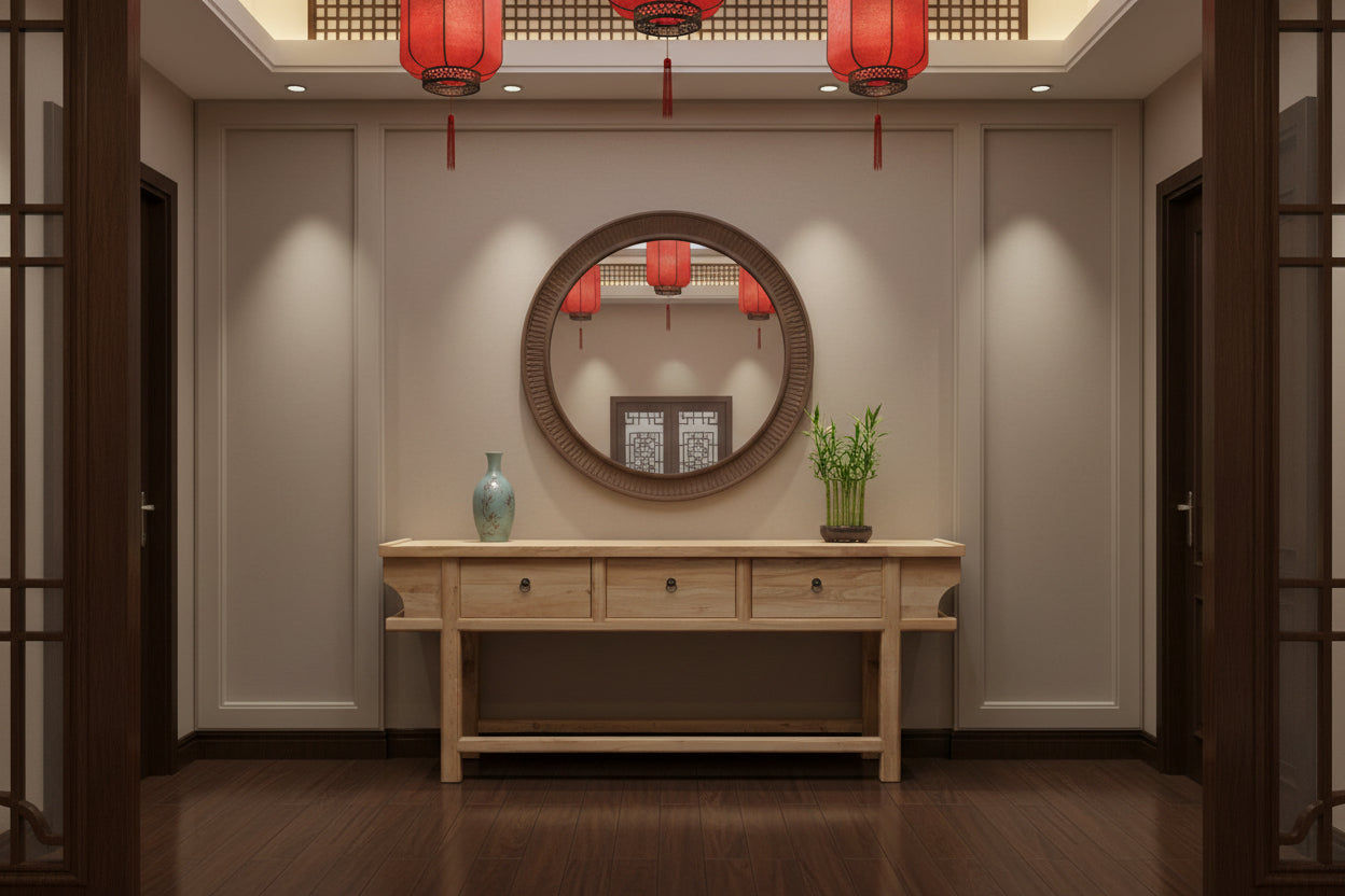 SHULI RECLAIMED ELM CHINESE ANTIQUE REPRODUCTION DONGBEI CONSOLE/HALL TABLE - MyChocolateWood