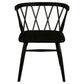 Sierra Solid Oak Cross Back Dining Chair in Black