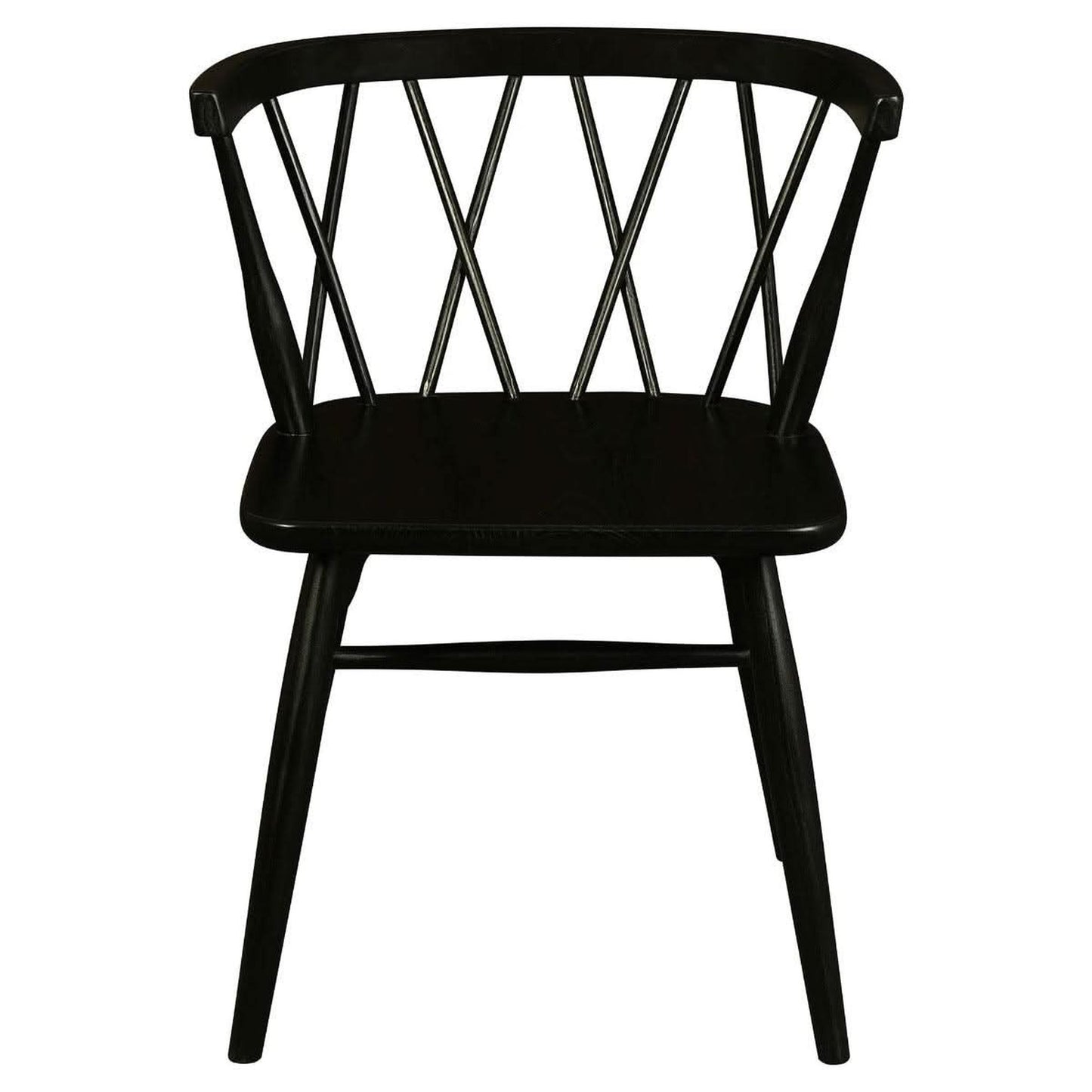 Sierra Solid Oak Cross Back Dining Chair in Black