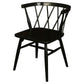 SIERRA SOLID OAK DINING CHAIRS IN BLACK SET OF 2 - MyChocolateWood