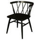 Sierra Solid Oak Cross Back Dining Chair in Black detail