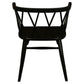 Sierra Solid Oak Cross Back Dining Chair in Black styled