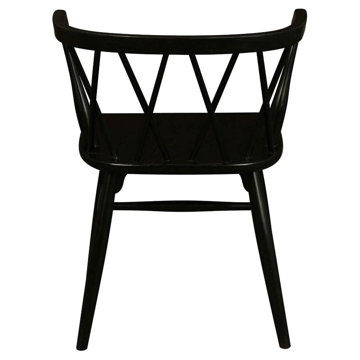 Sierra Solid Oak Cross Back Dining Chair in Black styled