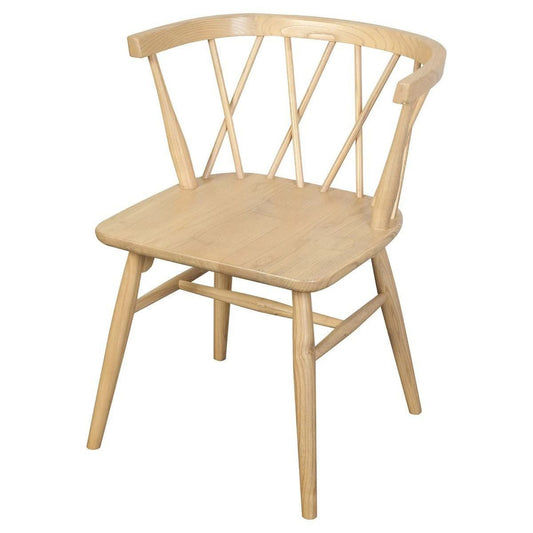 SIERRA SOLID OAK DINING CHAIRS IN NATURAL SET OF 2