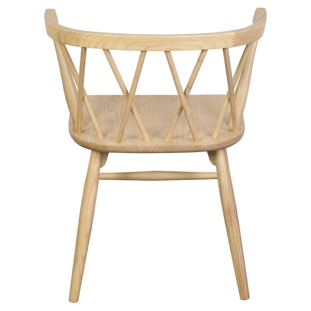 SIERRA SOLID OAK DINING CHAIRS IN NATURAL SET OF 2 - MyChocolateWood