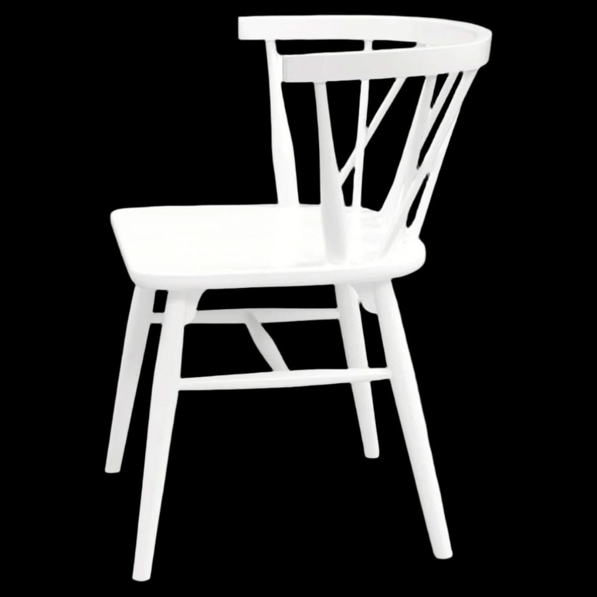 SIERRA SOLID OAK DINING CHAIRS IN WHITE SET OF 2 - MyChocolateWood