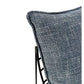Silva Fabric Armless Lounge Chair in Marine back