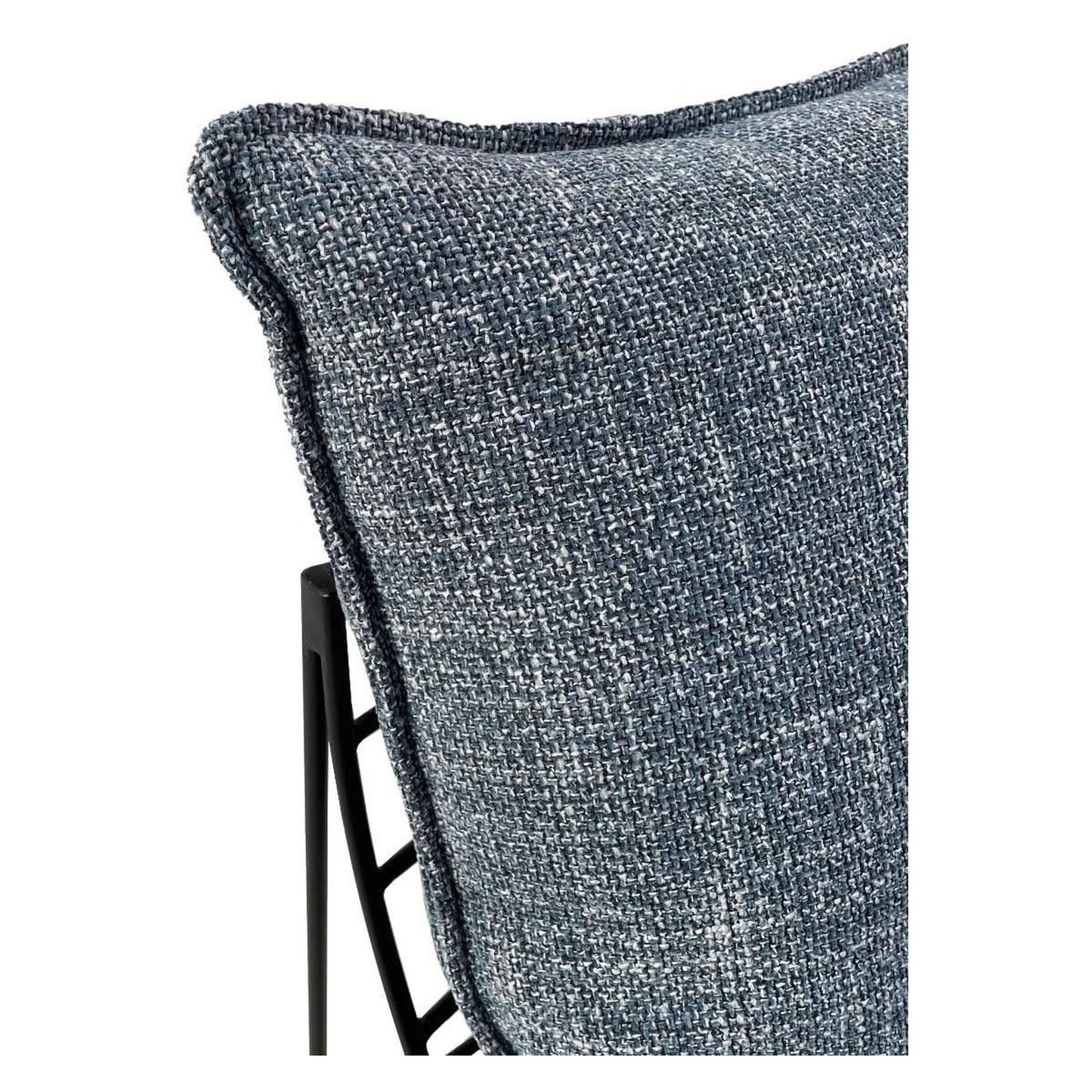 Silva Fabric Armless Lounge Chair in Marine back