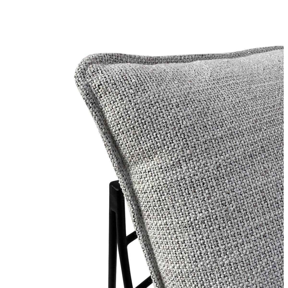 SILVA FABRIC ARMLESS LOUNGE CHAIR  EASY CHAIR ACCENT CHAIR IN MARINE - MyChocolateWood