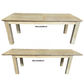 SINCLAIR RECYCLED ELM  TIMBER  RUSTIC EXTENSION DINING TABLE  FARMHOUSE 180-280CM - MyChocolateWood