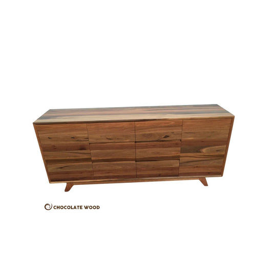 SLAVA 2 DOOR 6 DRAWER SIDEBOARD BUFFET IN SOLID SPOTTED GUM AUSTRALIAN CUSTOM MADE - MyChocolateWood
