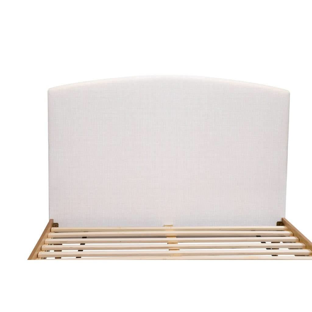 SOLENE FABRIC DOUBLE BED WITH UPH BH & USB SANDSTONE - MyChocolateWood