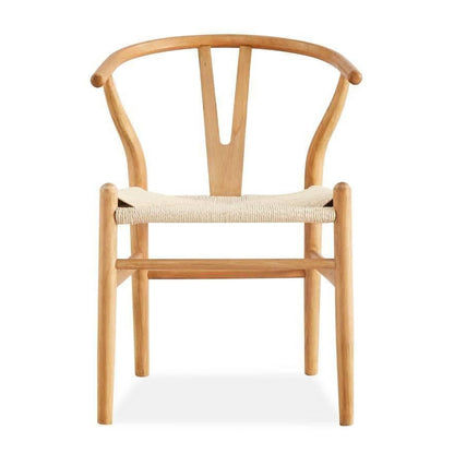 SOLID BEECHWOOD FRAME WISHBONE CHAIR IN NATURAL