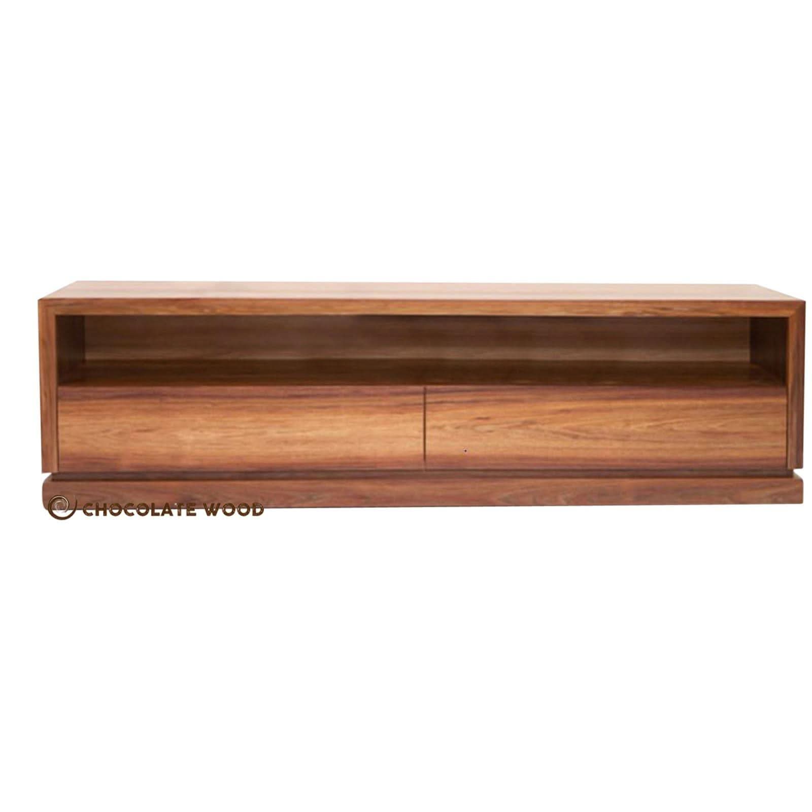 SOLID BEIRUT 2 DRAWER SOLID BLACKWOOD TV/ENTERTAINMENT UNIT CUSTOM MADE - MyChocolateWood