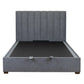 SOMERSET GAS LIFT STORAGE QUEEN  BED DARK GREY - MyChocolateWood
