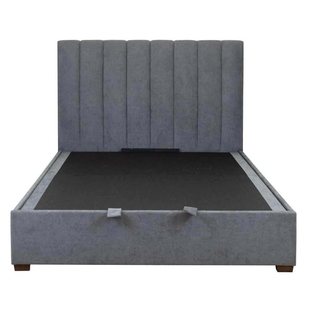 SOMERSET GAS LIFT STORAGE QUEEN  BED DARK GREY - MyChocolateWood