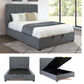 SOMERSET GAS LIFT STORAGE QUEEN  BED DARK GREY - MyChocolateWood