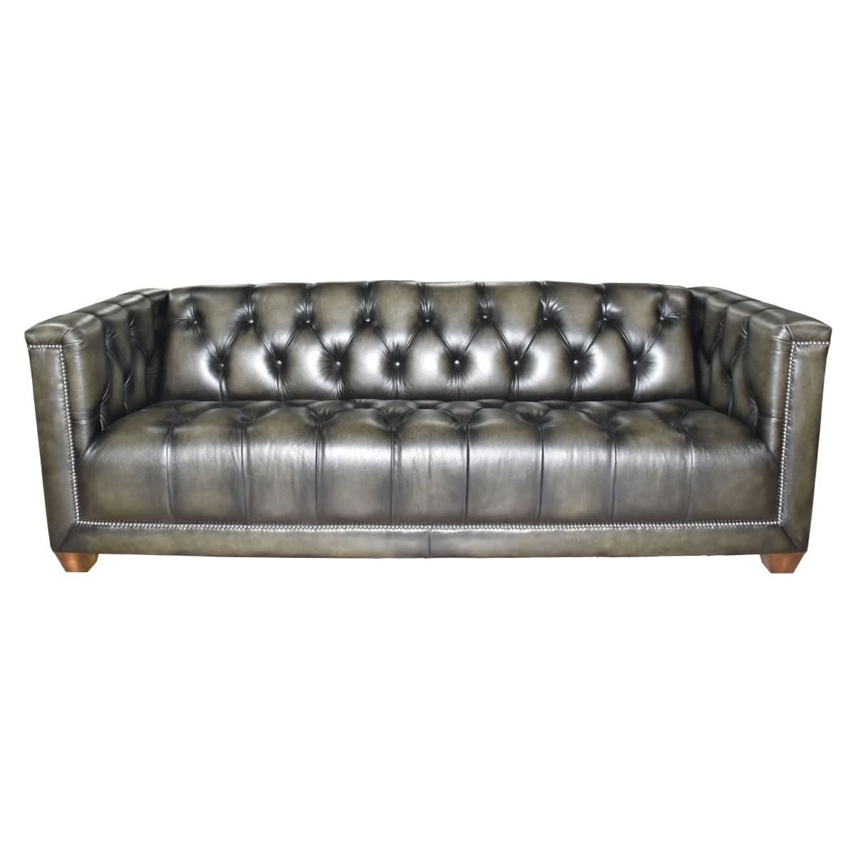 SOPHIA GENUINE TOP GRAIN LEATHER 3-SEATER SOFA ILLYRIAN COLOUR - MyChocolateWood
