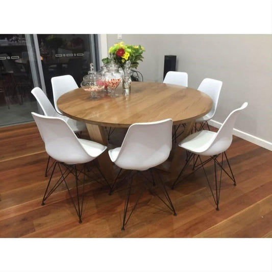 SOPHIE SOLID AMERICAN OAK ROUND DINING TABLE - 150CM DIAMETER