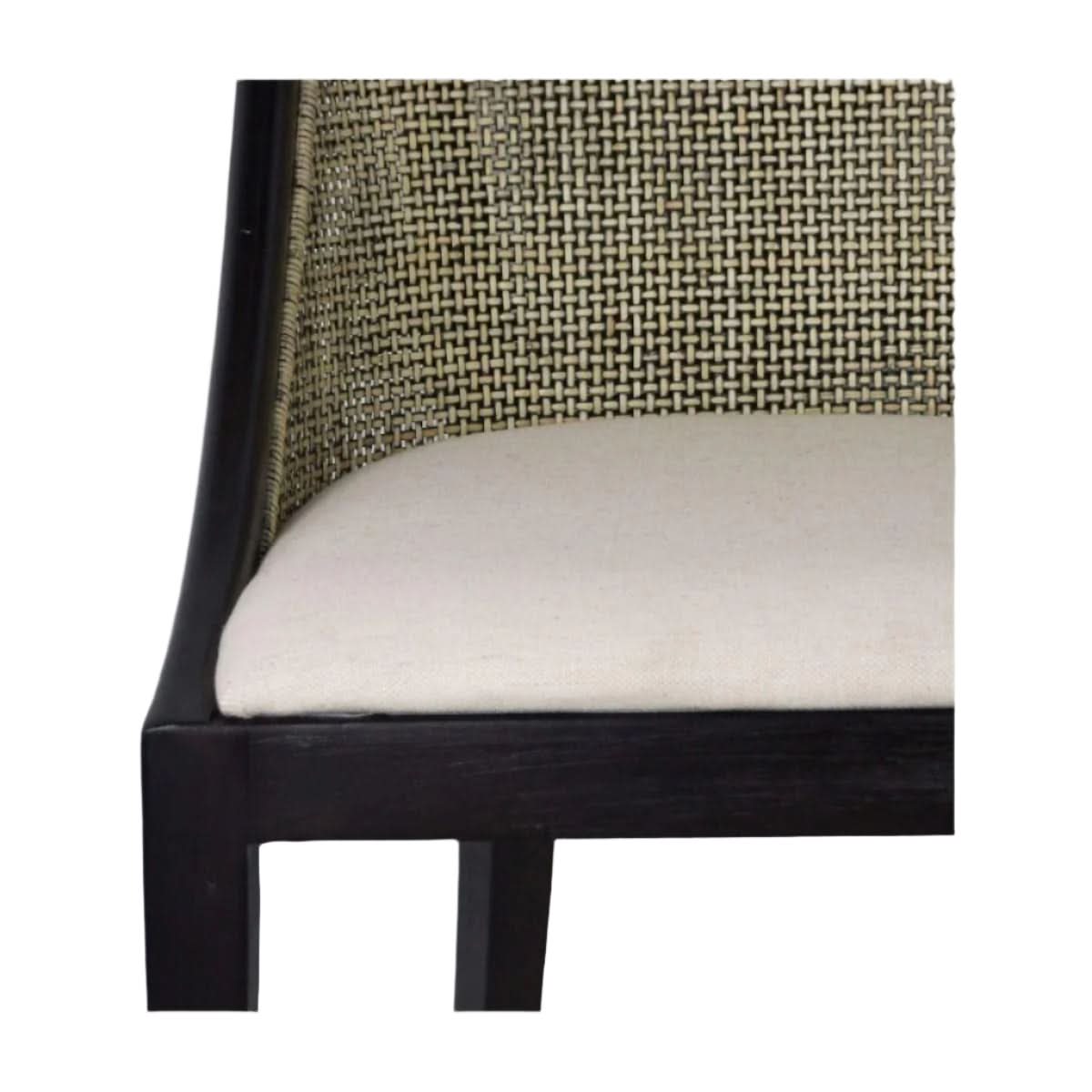 Southampton Hamptons Dining Chair in Black Shadow seat detail