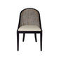 SOUTHAMPTON HAMPTONS SOLID MINDI WOOD/ RATTAN DINING CHAIR/ LOUNGE CHAIR IN SMOKED GREYWASH - MyChocolateWood