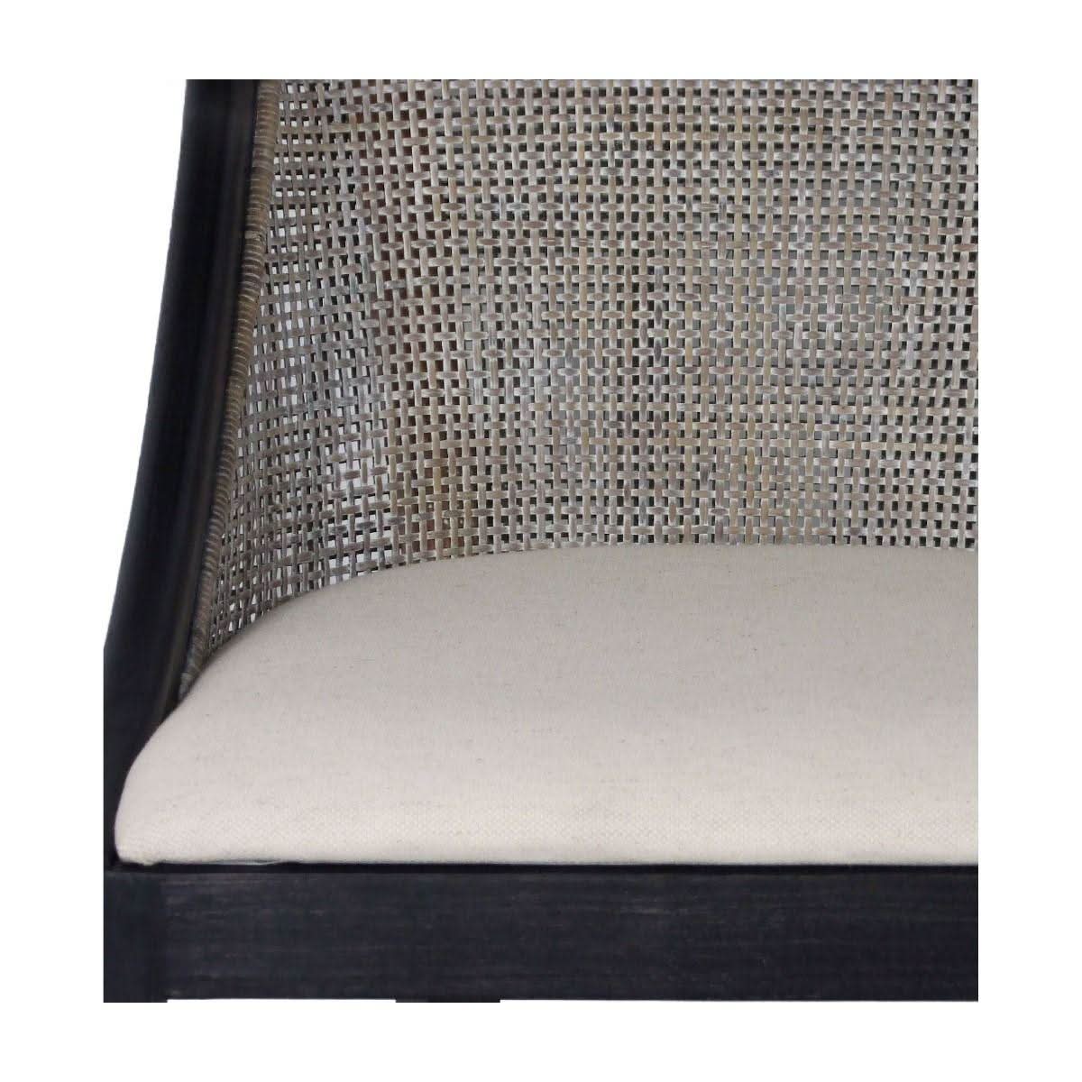 SOUTHAMPTON HAMPTONS SOLID MINDI WOOD/ RATTAN DINING CHAIR/ LOUNGE CHAIR IN SMOKED GREYWASH - MyChocolateWood