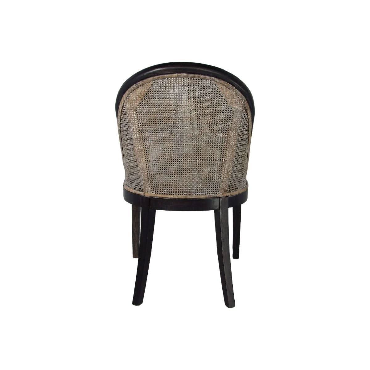 SOUTHAMPTON HAMPTONS SOLID MINDI WOOD/ RATTAN DINING CHAIR/ LOUNGE CHAIR IN SMOKED GREYWASH - MyChocolateWood