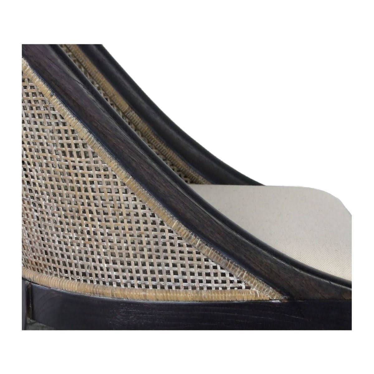 SOUTHAMPTON HAMPTONS SOLID MINDI WOOD/ RATTAN DINING CHAIR/ LOUNGE CHAIR IN SMOKED GREYWASH - MyChocolateWood