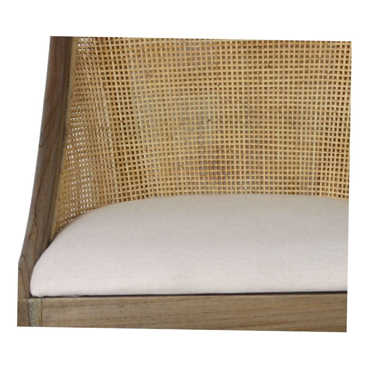SOUTHAMPTON SOLID MINDI WOOD HAMPTONS RATTAN DINING CHAIR/ LOUNGE CHAIR IN NATURAL - MyChocolateWood