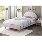 SPAR CHILDREN'S  KING SINGLE-SIZE  BED IN  PINK  VELVET FABRIC - MyChocolateWood