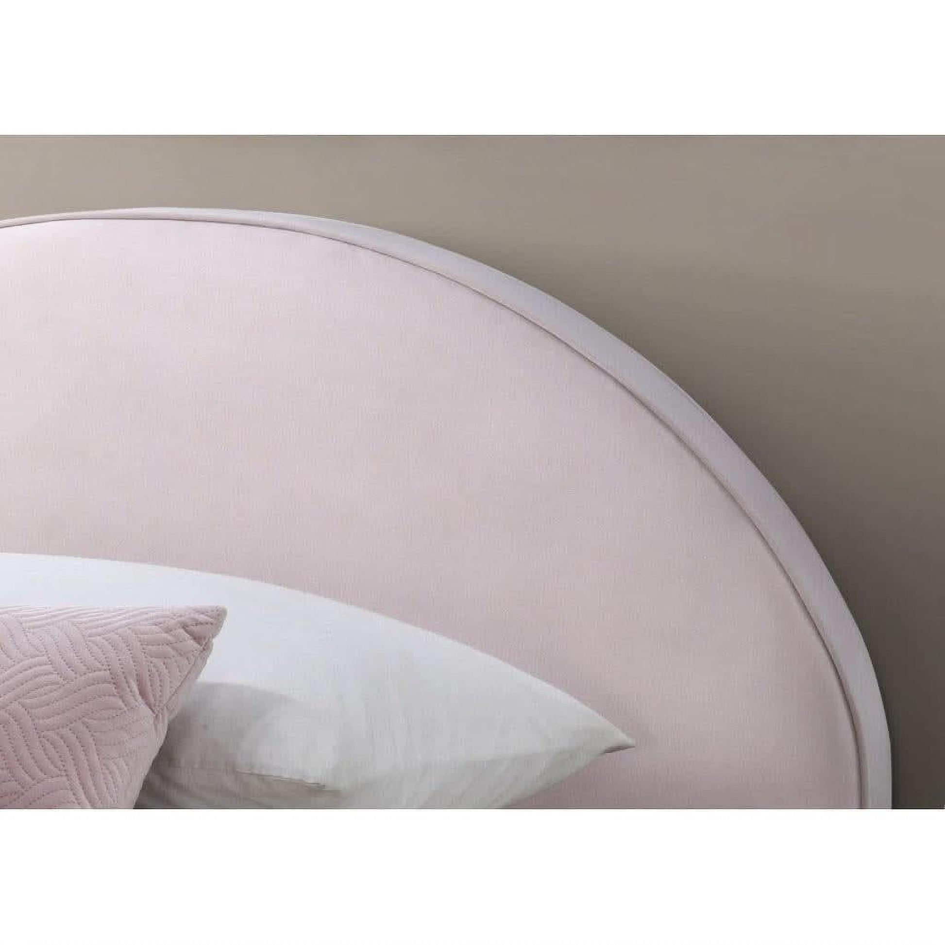 Spar Children's Bed in Pink Velvet - Chocolate Wood