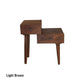 STANLEY RECYCLED RUSTIC 2 DRAWER CUBE SIDE TABLE/LAMP TABLE LIGHT BROWN - MyChocolateWood