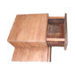 STANLEY RECYCLED RUSTIC 2 DRAWER CUBE SIDE TABLE/LAMP TABLE TEAK - MyChocolateWood