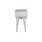 STANLEY RECYCLED RUSTIC 2 DRAWER CUBE SIDE TABLE/LAMP TABLE WHITE - MyChocolateWood