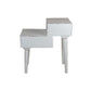 STANLEY RECYCLED RUSTIC 2 DRAWER CUBE SIDE TABLE/LAMP TABLE WHITE - MyChocolateWood