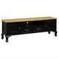 Stewart Queen Ann Style Solid Mahogany TV Entertainment Unit 2 Doors 2 Drawers 180cm in Black / Caramel - Chocolate Wood