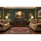 Stewart Queen Ann Style Solid Mahogany TV Entertainment Unit 2 Doors 2 Drawers 180cm in Mahogany - Chocolate Wood