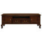 Stewart Queen Ann Style Solid Mahogany TV Entertainment Unit 2 Doors 2 Drawers 180cm in Mahogany - Chocolate Wood
