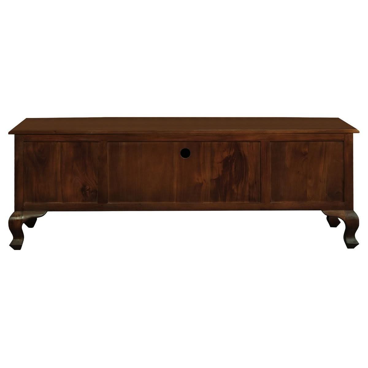 STEWART QUEEN ANN STYLE SOLID MAHOGANY 2 DOORS 2 DRAWERS 180CM TV UNIT - MAHOGANY - MyChocolateWood