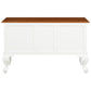Stewart Queen Ann Style Solid Mahogany Sofa Table 2 Doors 2 Drawers 130cm in White / Caramel - Chocolate Wood