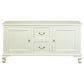 Stewart Queen Ann Style Solid Mahogany 2 Doors 2 Drawers 160cm Buffet / Sideboard in White - Chocolate Wood