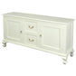 Stewart Queen Ann Style Solid Mahogany 2 Doors 2 Drawers 160cm Buffet / Sideboard in White - Chocolate Wood