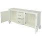 Stewart Queen Ann Style Solid Mahogany 2 Doors 2 Drawers 160cm Buffet / Sideboard in White - Chocolate Wood