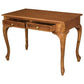 Stewart Queen Ann Style Solid Mahogany Desk 2 Drawers 105cm in Light Pecan - Chocolate Wood