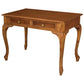 Stewart Queen Ann Style Solid Mahogany Desk 2 Drawers 105cm in Light Pecan - Chocolate Wood